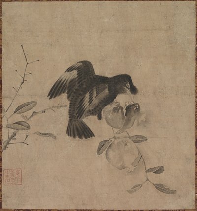 Crow on a Pomegranate de Unknown artist
