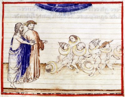 Dante y Virgilio - en "La Divina Comedia" de Dante Alighieri. Infierno, Canto VII de Unknown artist