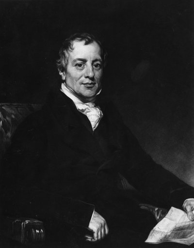 David Ricardo (1772 - 1823), economista británico de Unknown artist
