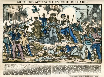 Muerte de Denis Auguste Affre, arzobispo de París de Unknown artist