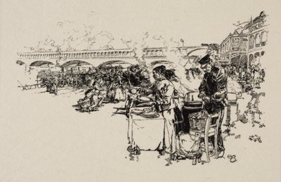Embarcadero de los barcos-ómnibus de Unknown artist
