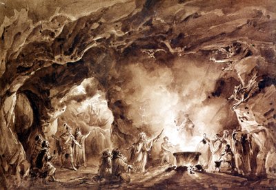 Decorado para la ópera “Macbeth” compuesta por Giuseppe Verdi (1813 - 1901). Aguafuerte utilizada para la portada de la primera edición de 1847. de Unknown artist