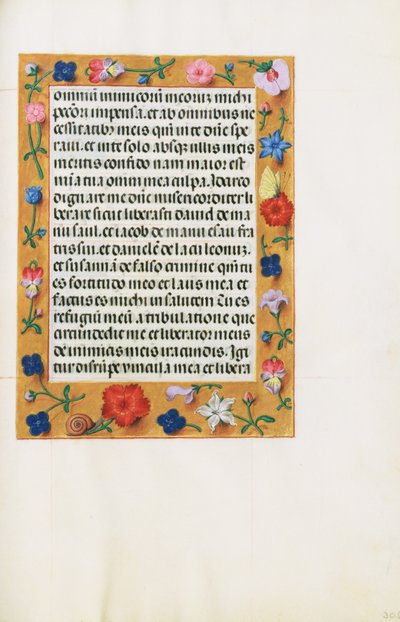Página de texto decorada de Unknown artist