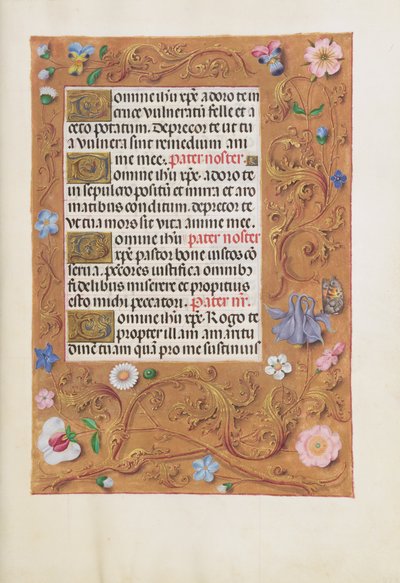 Página de texto decorada de Unknown artist