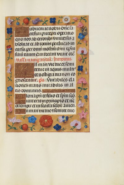 Página de texto decorada de Unknown artist