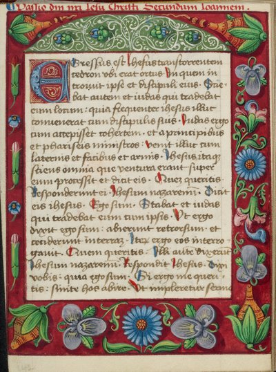 Página de texto decorada de Unknown artist