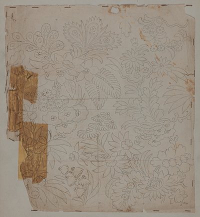 Dibujo de diseño, finales del siglo XVIII de Unknown artist