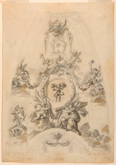 Diseño para cúpula pintada de Unknown artist