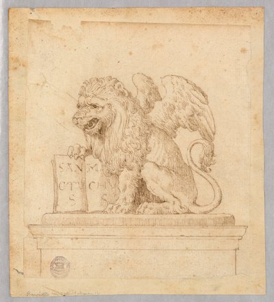 Diseño para Escultura del León Alado de San Marcos de Unknown artist