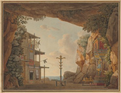 Design for Stage Set for the Second Act of Elisca or L