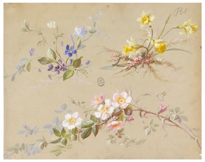 Diseño para Papel Tapiz y Textil: Flores de Unknown artist