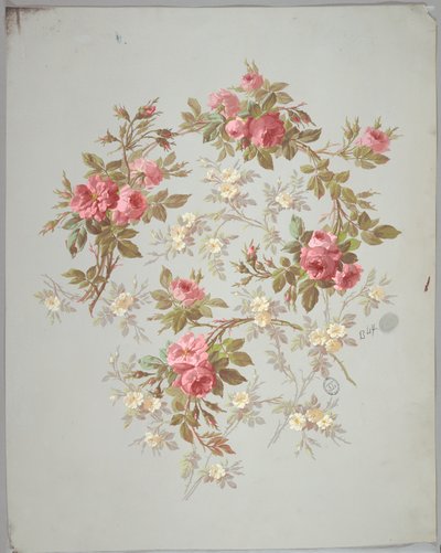 Diseño para Papel Tapiz y Textiles: Flores de Unknown artist