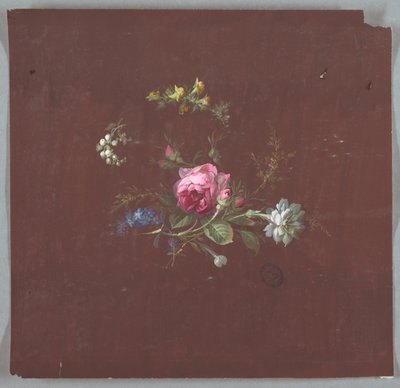 Diseño para papel tapiz y textiles: Flores de Unknown artist
