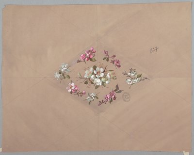 Diseño para papel tapiz y textiles: Flores de Unknown artist