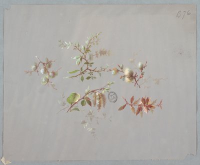 Diseño para papel tapiz y textiles: flores de Unknown artist