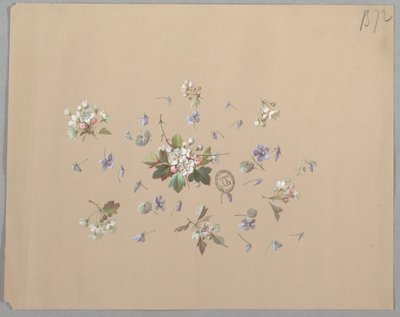 Diseño para Papel Tapiz y Textiles: Flores de Unknown artist
