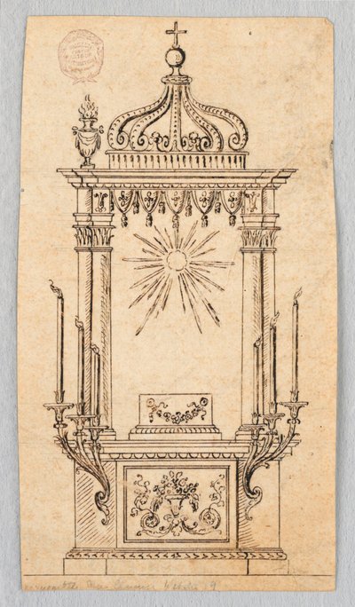 Diseño para un baldaquino para la exposición del Santísimo Sacramento de Unknown artist