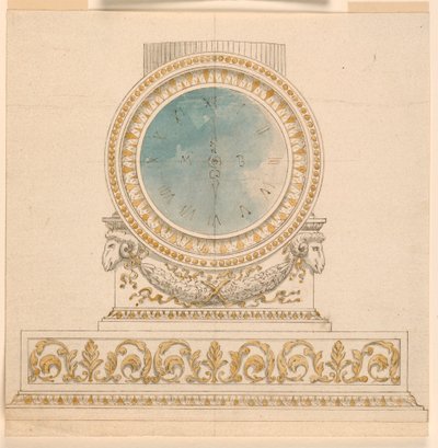 Diseño para un reloj de Unknown artist