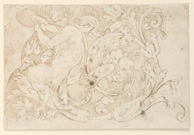 Diseño para un detalle de un friso arabesco de Unknown artist