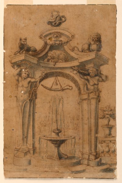 Diseño para una fuente de jardín de Unknown artist