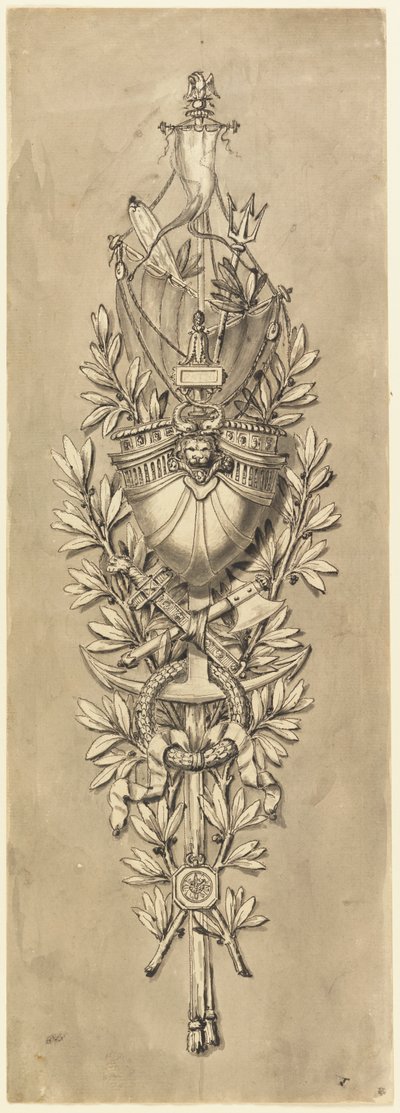 Diseño para un trofeo marino de Unknown artist