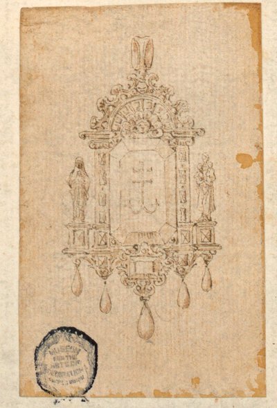 Diseño para un colgante en forma de nicho de Unknown artist