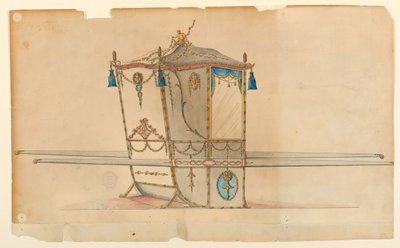 Diseño para una silla de manos de Unknown artist