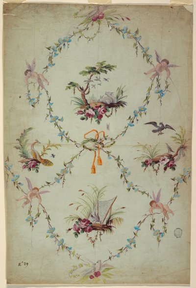 Diseño para un brocado de seda de Unknown artist