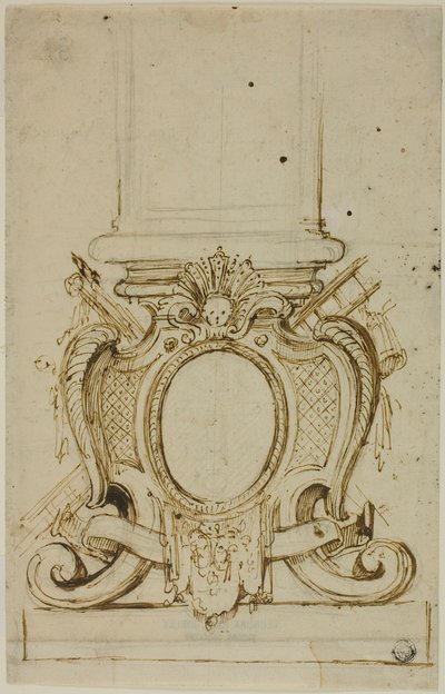 Diseño para la Base de un Pedestal de Unknown artist