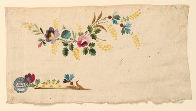 Diseño para el bordado de un chaleco de hombre de Unknown artist