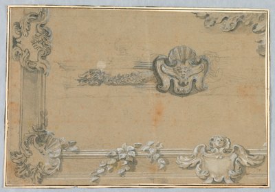 Diseño para la decoración de estuco de un techo de Unknown artist