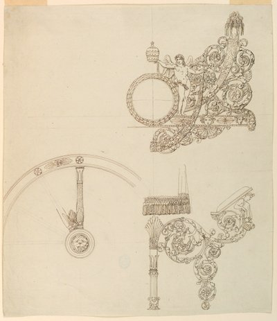 Diseños para partes de un carruaje de Unknown artist