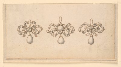 Diseños para tres colgantes de Unknown artist