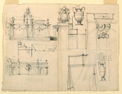 Diseños para Jarrones y Arquitectura de Unknown artist
