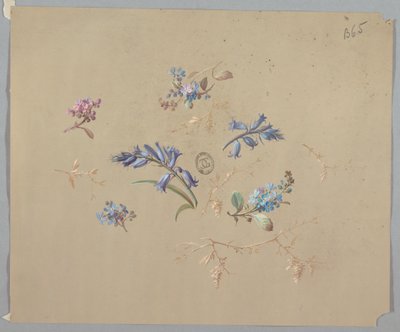 Diseños para papel tapiz y textiles: Flores de Unknown artist