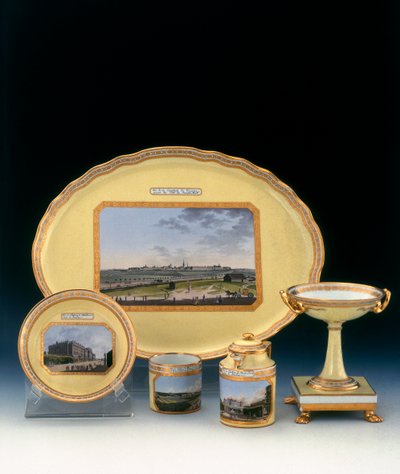 Servicio de postre, piezas de porcelana de la Fábrica Dennelle de Unknown artist