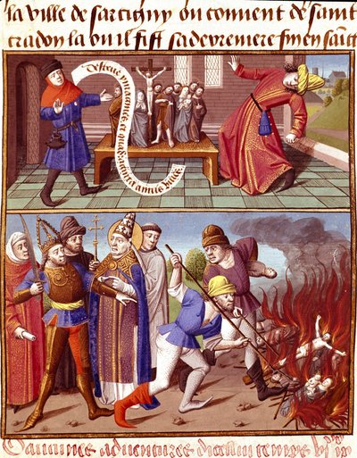 Destrucción de objetos sagrados e intervención del Papa Gregorio I el Grande de Unknown artist
