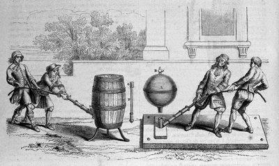 Diferentes experimentos de Otto von Guericke. de Unknown artist