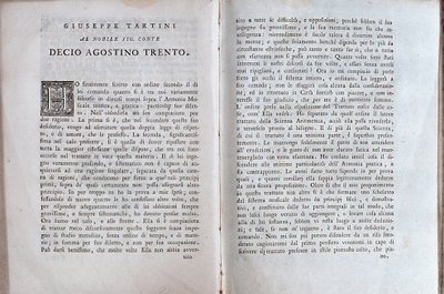 Doble página de un tratado de música de Giuseppe Tartini de Unknown artist