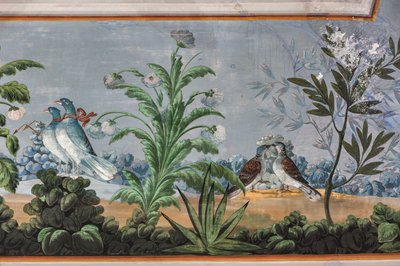 Palomas y flores, detalle de 3743687 (fresco) de Unknown artist