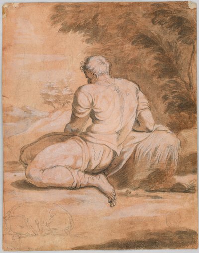 Estudio de dibujo: Narciso (?) de Unknown artist