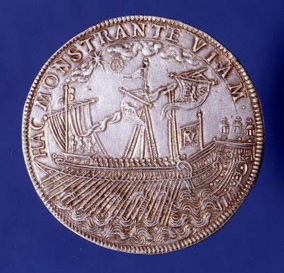 Ducat de Vincenzo Gonzaga (Vicente Gonzaga) (1562 - 1612), Duque de Mantua representando una galera. de Unknown artist