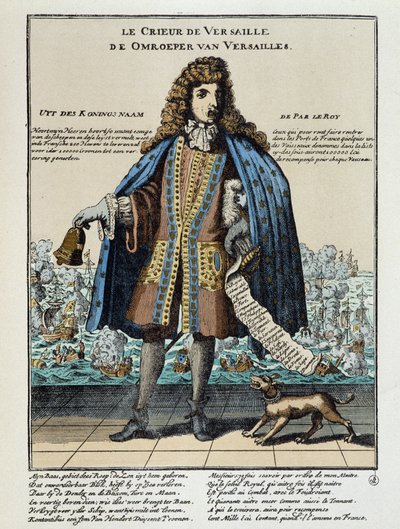 Impresión satírica holandesa contra Luis XIV: Batalla de la Hougue o la flota francesa, armada para restaurar a Jacobo II y comandada por Anne Hilarion de Costentin, Conde de Tourville (1642-1701), fue derrotada y parcialmente destruida el 29 de mayo de 16 de Unknown artist