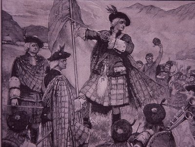 Conde de Mar levanta el estandarte jacobita en 1715 de Unknown artist
