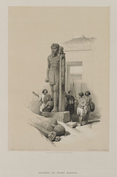 Egipto y Nubia, Volumen II: Coloso frente al templo de Wady Saboua, Nubia de Unknown artist