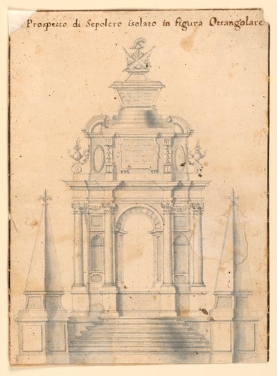 Elevación de un monumento sepulcral de Unknown artist