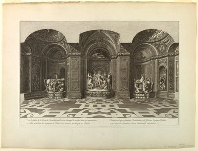Grabado: Versalles, Gruta, Interior de Unknown artist