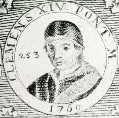 Grabado del Papa Clemente XIV (1705 - 1774) de Unknown artist