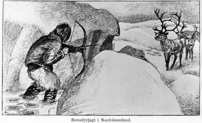 Juego de caza esquimal con arco - Ervin Astrup, North Blandt Polens Naboer Kistriana de Unknown artist