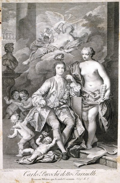 Farinelli (Carlo Broschi, conocido como; 1705 - 1782) de Unknown artist
